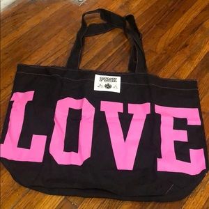 Pink beach tote